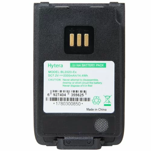 Hytera BL2020-Ex 2000mAh Intrinsically Safe UL913 Battery for PD5PD6 IS Series Radios
